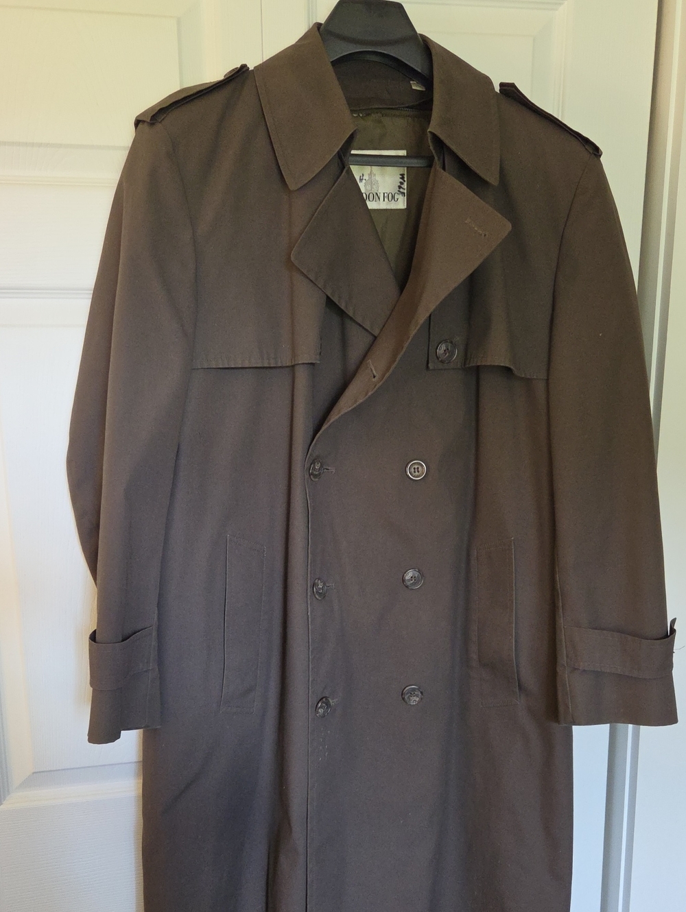 London Fog Brown Double-Breasted Trench Coat